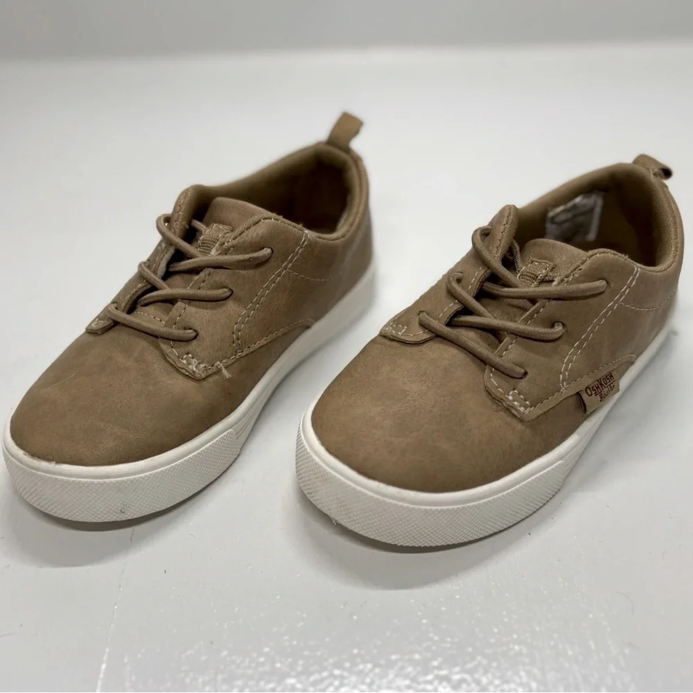 OshKosh B’gosh Putney Toddler Boys Tan Lace Up Sneakers Shoes Size 8M